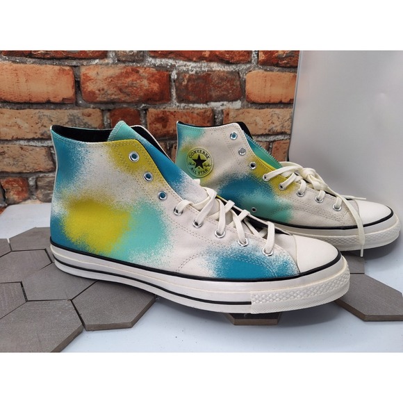 Converse Other - Converse Chuck 70 Hi Blue Green Tie Dye Shoes Canvas Sneakers Men's Sz 15 Rare